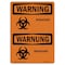 Signmission Safety Sign, OSHA WARNING, 7" Height, 10" Width, Biohazard Bilingual, Landscape, D-L-12486 OS-WS-D-710-L-12486 - alternate 1